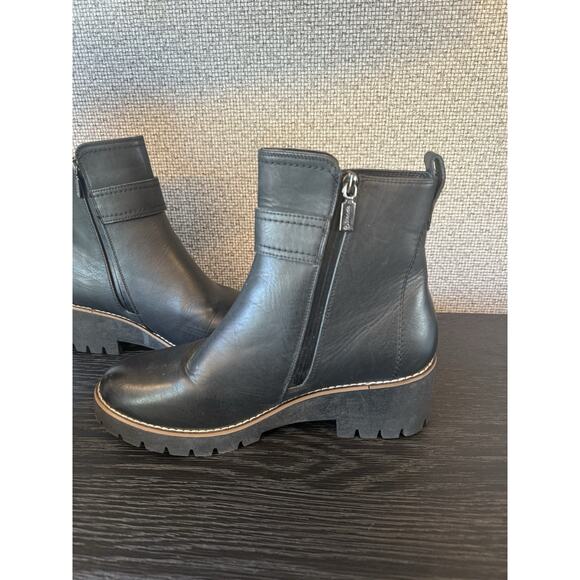 Blondo Dagger Black Sz 11 Lug Sole Platform Ankle Boots Waterproof Echo Nubuck - Picture 7 of 10